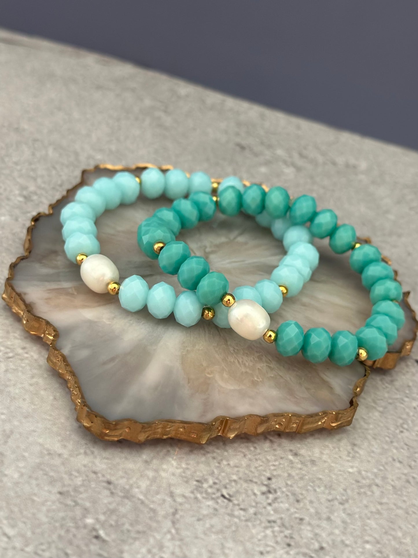 Pulseras en Cristales azules