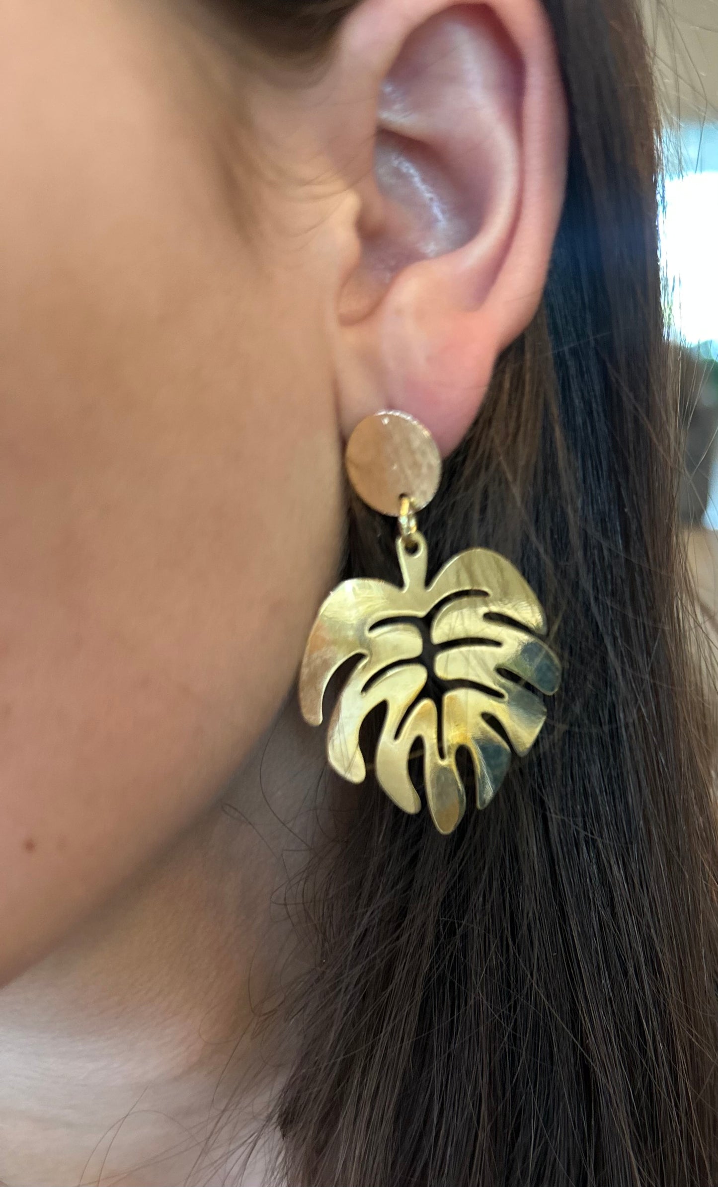 E- Aretes en forma de hojas