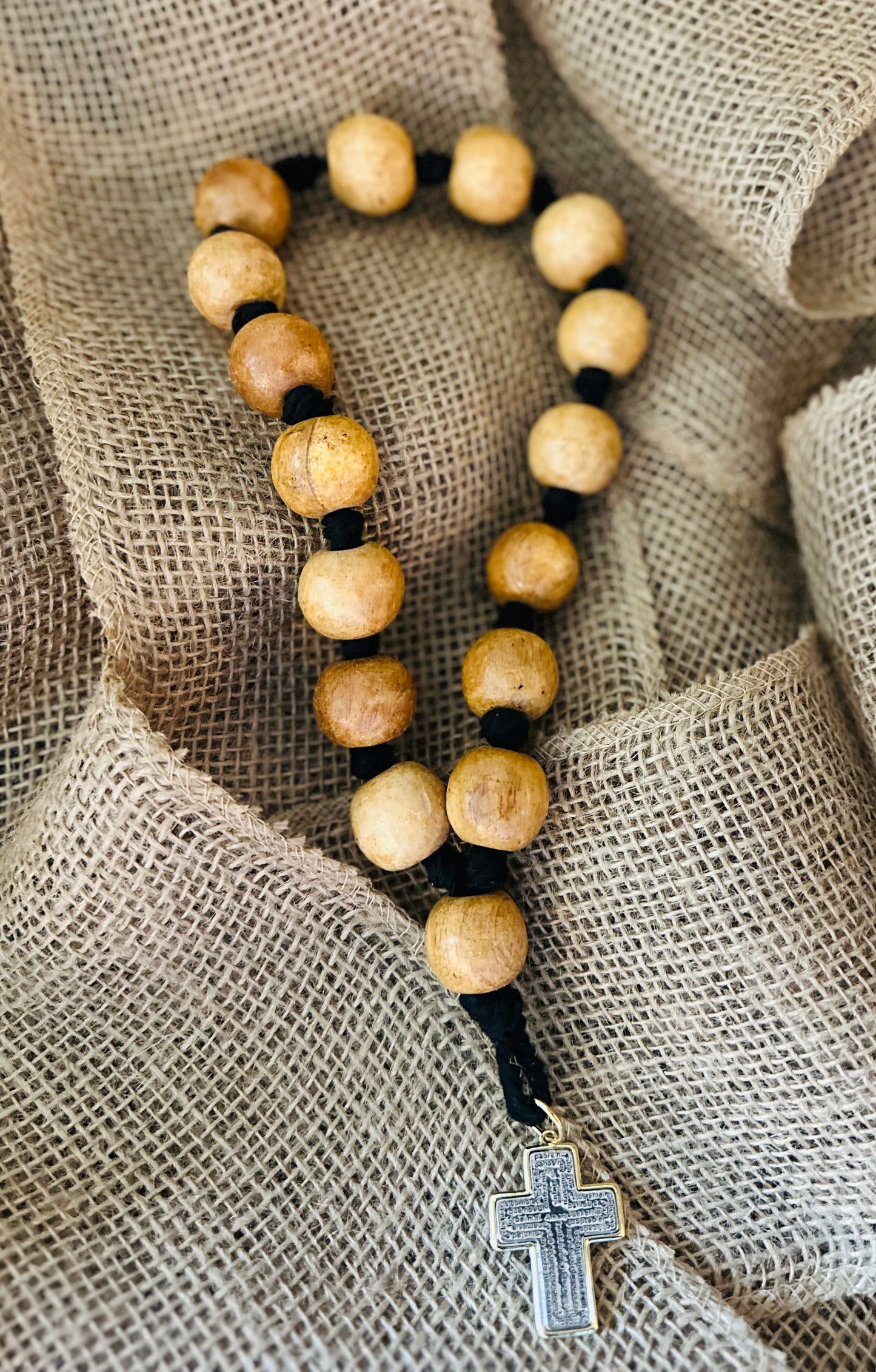 Bendición para el Hogar 🏡 en madera y mecatillo negro