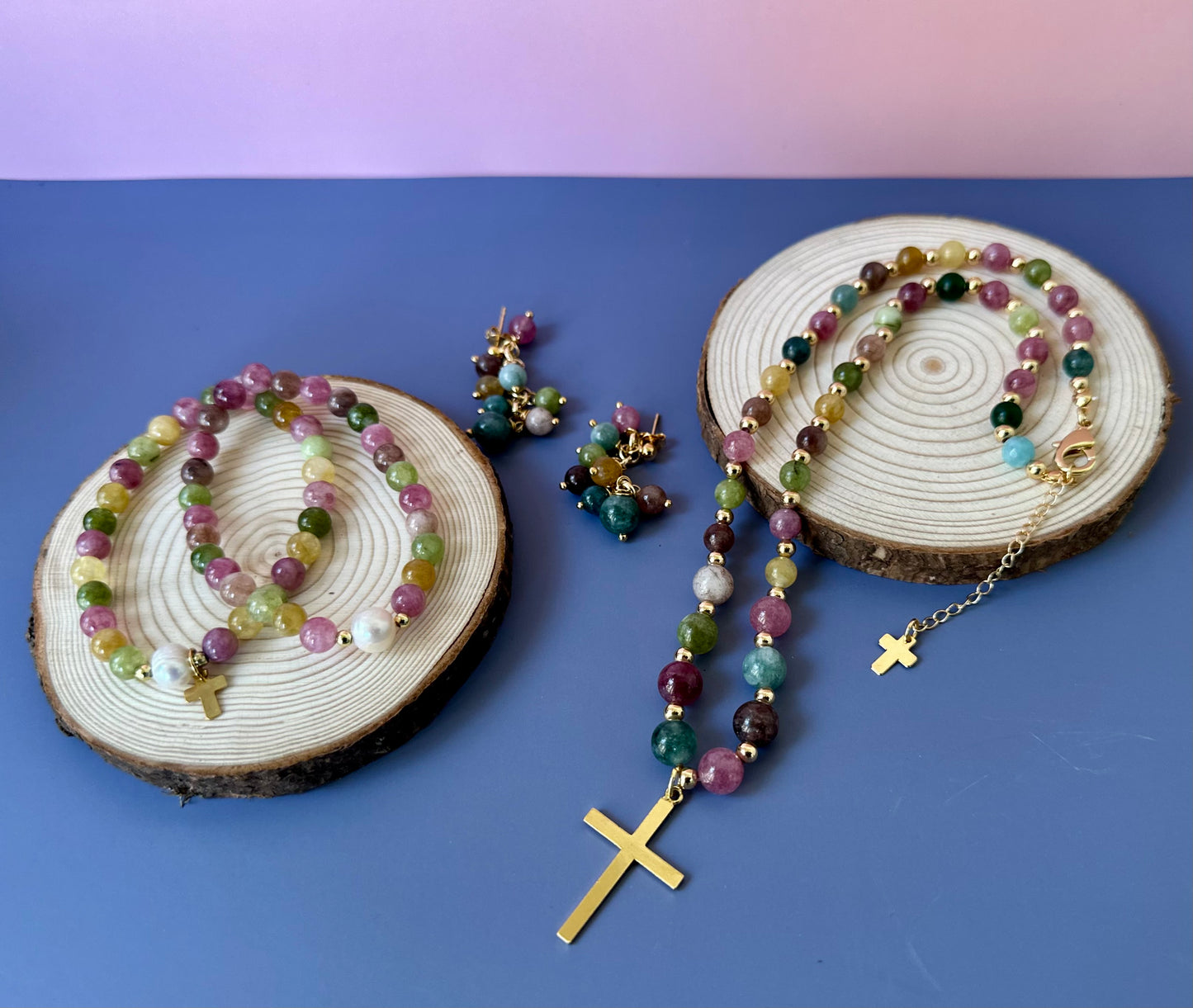 Pulseras elaboradas en Ágata de bellos colores