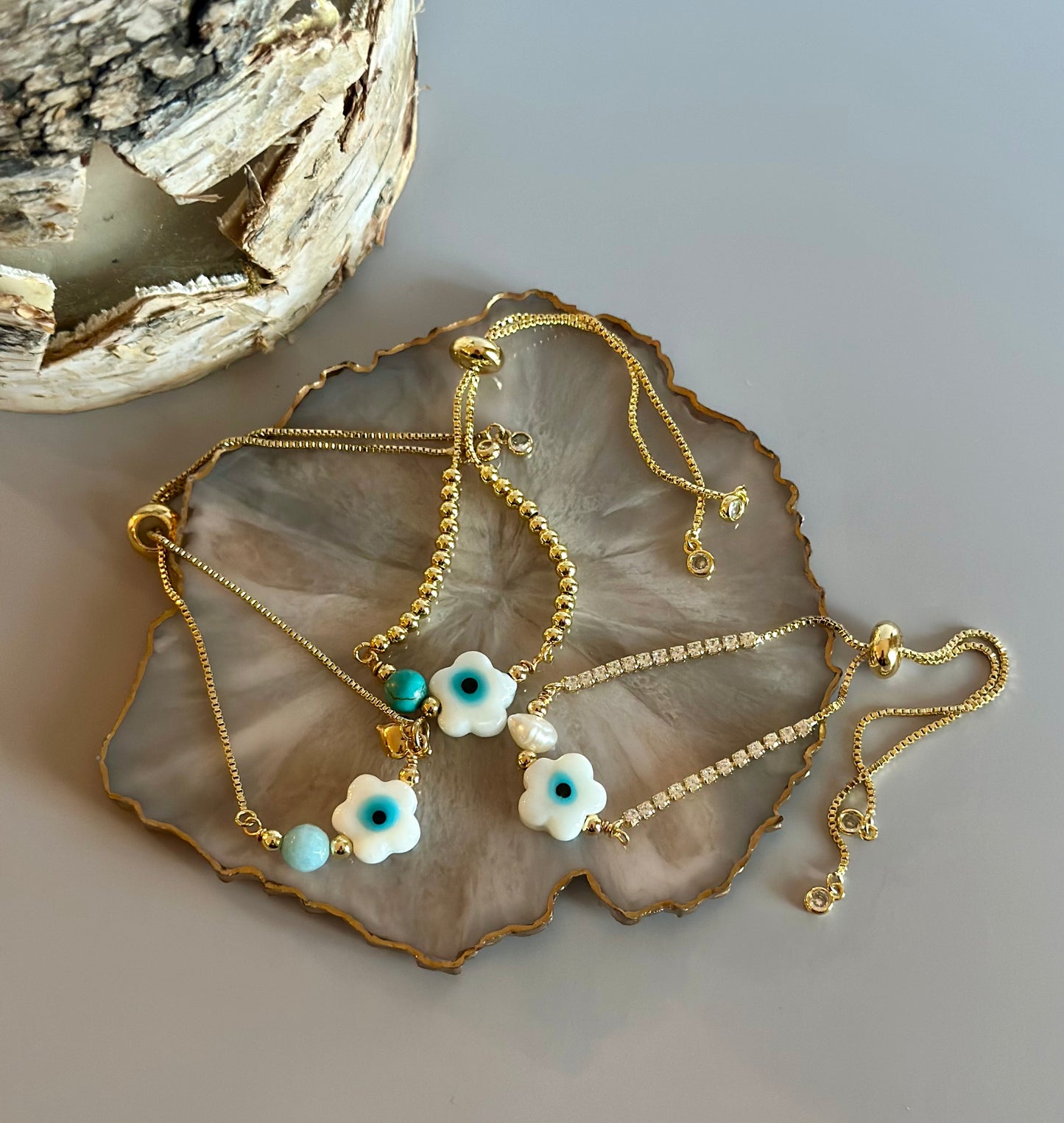 Pulseras en cadena con dije 🧿