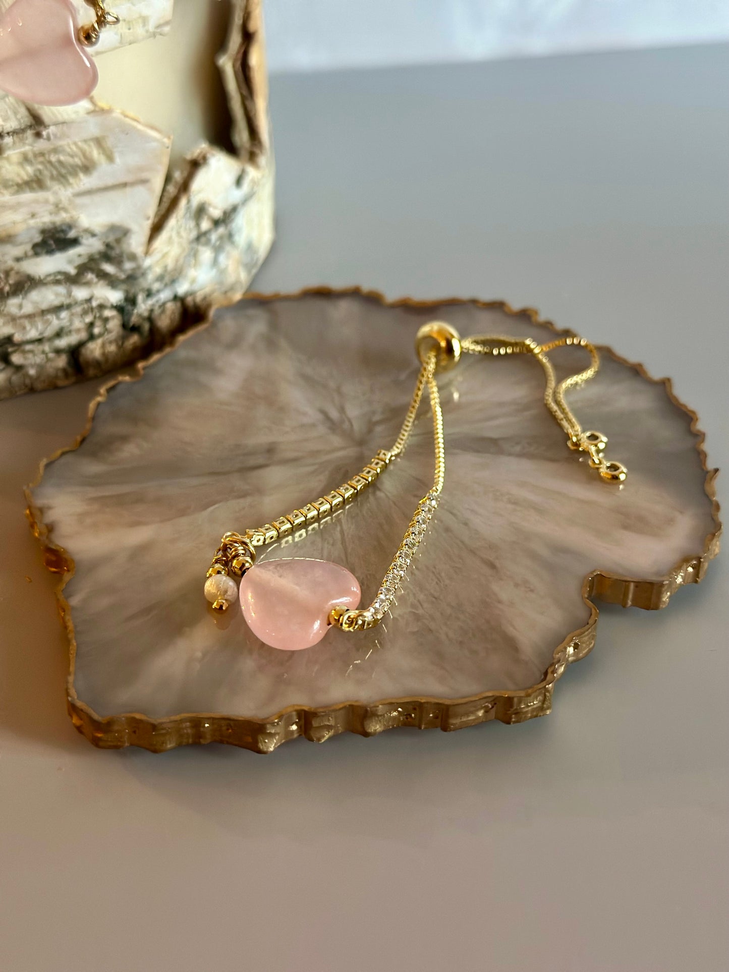 Pulseras en cadena con dijes de Corazones 🩷🧡