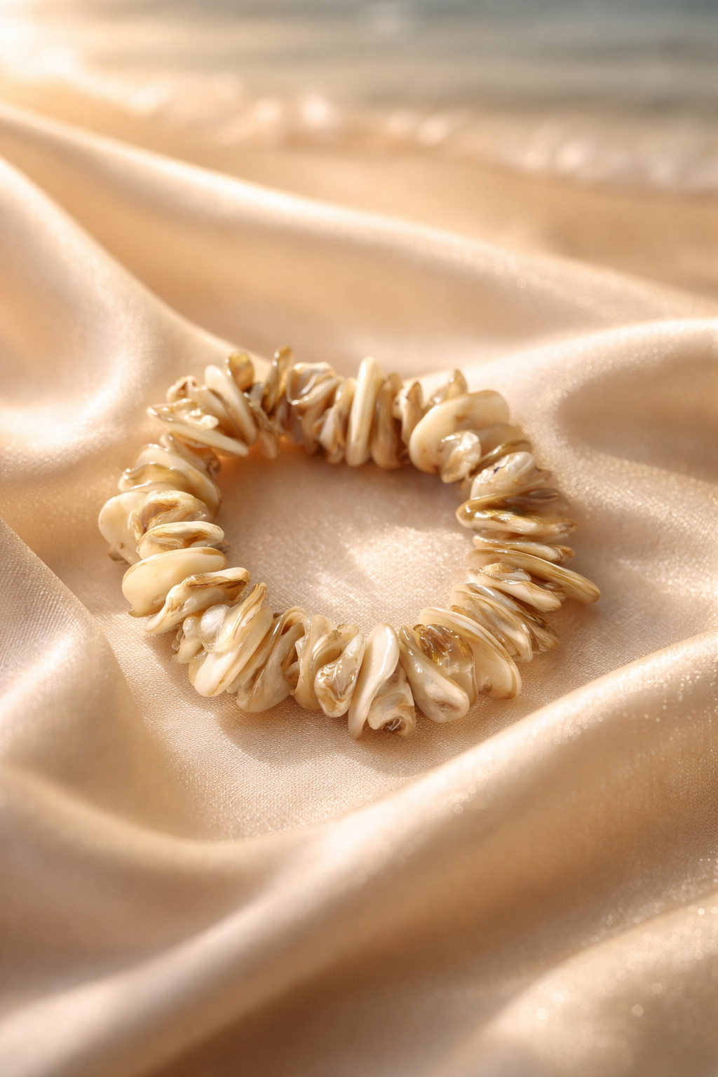 A Pulseras de MadrePerla & Coral blanco