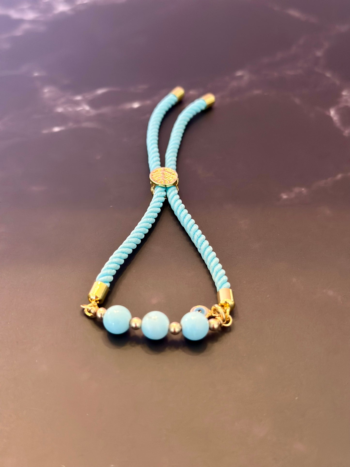Pulseras en cordón Turquesa