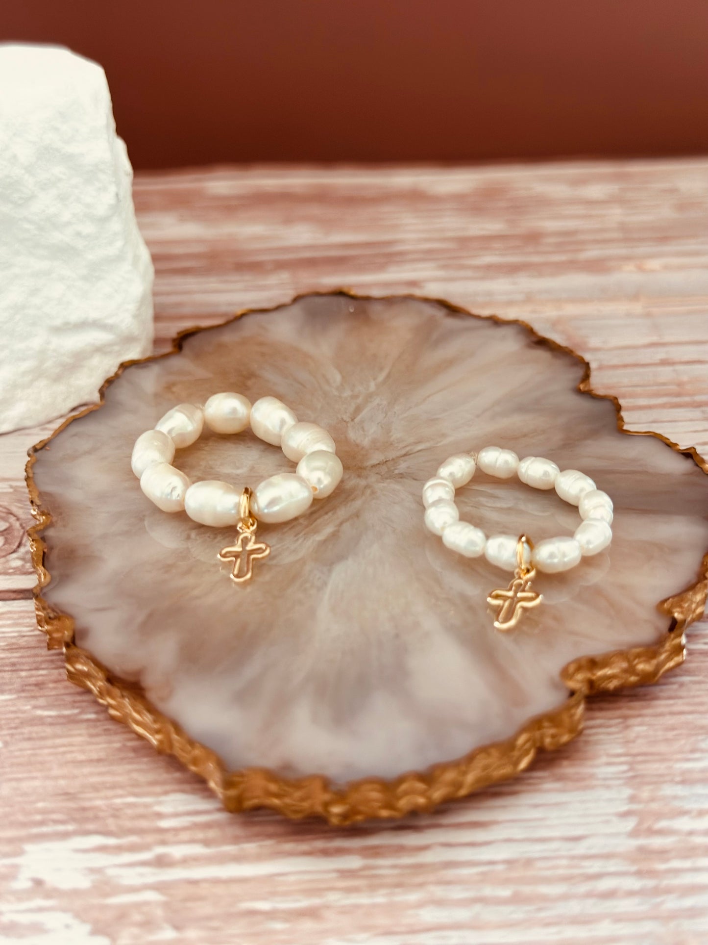 Anillos de Perlas Naturales