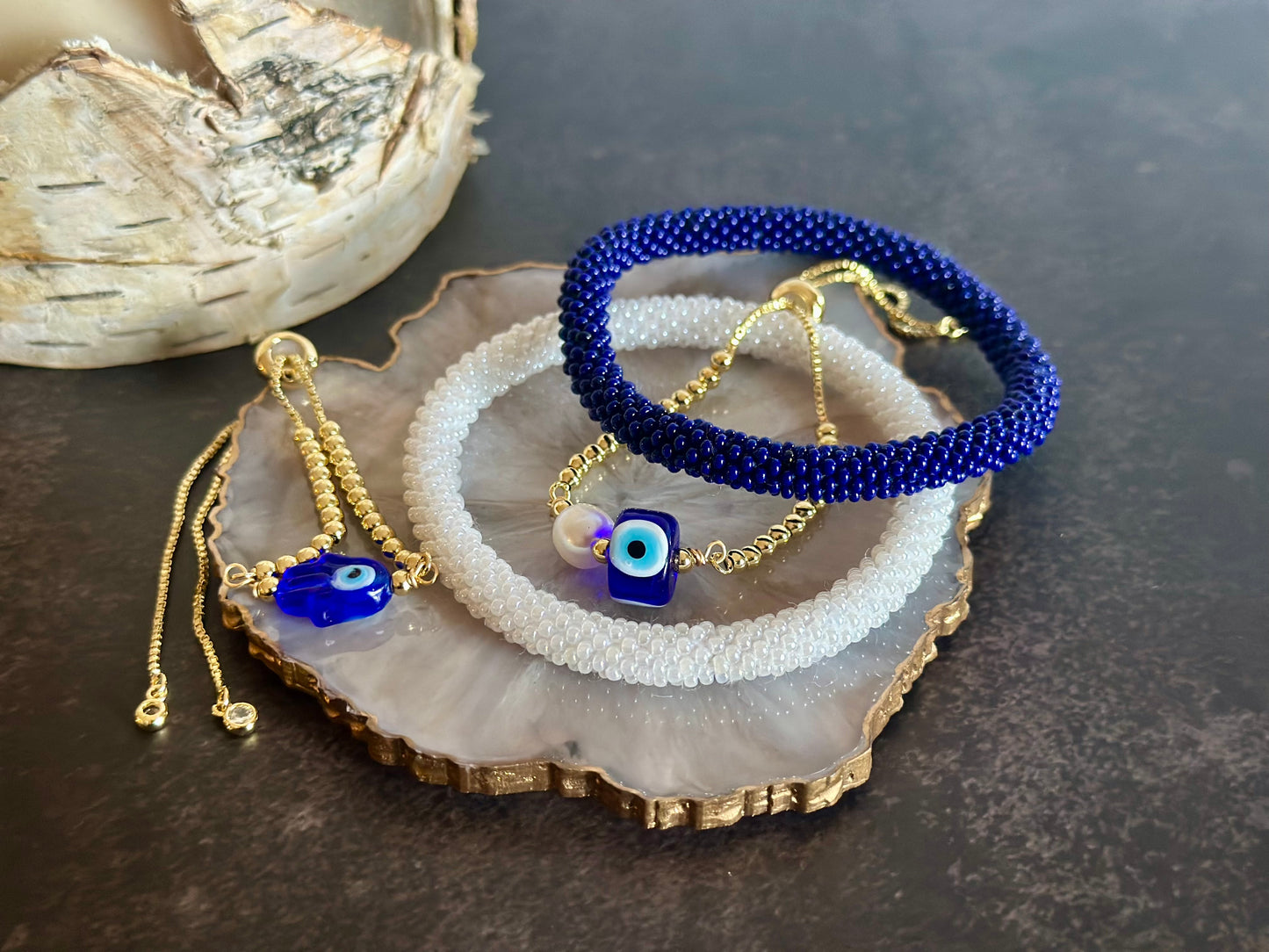 Pulseras en cadena con dije Ojo turco 🧿