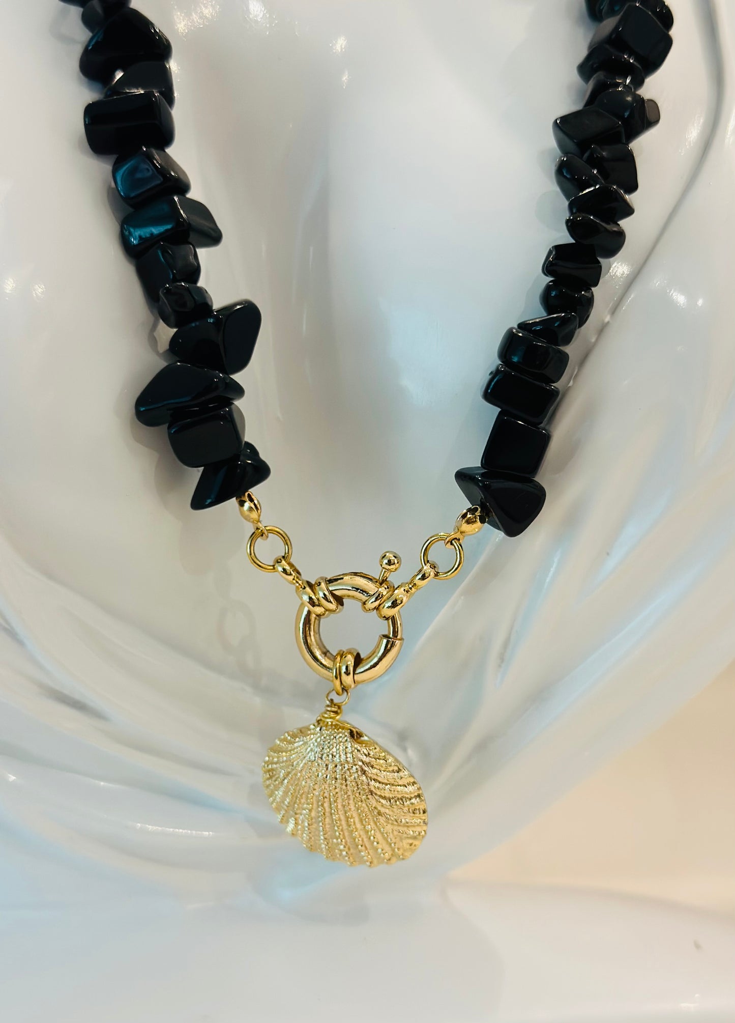 X- Collar negro en Onix