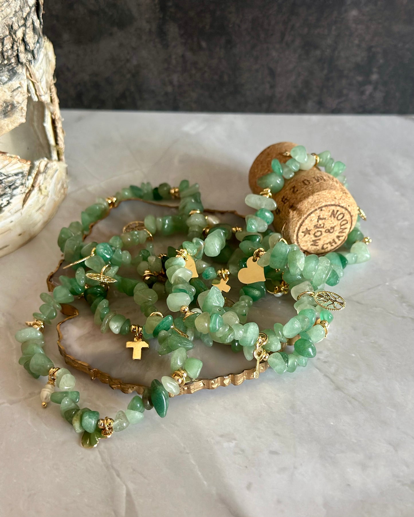 A- Pulseras de los deseos en Piedra Jade