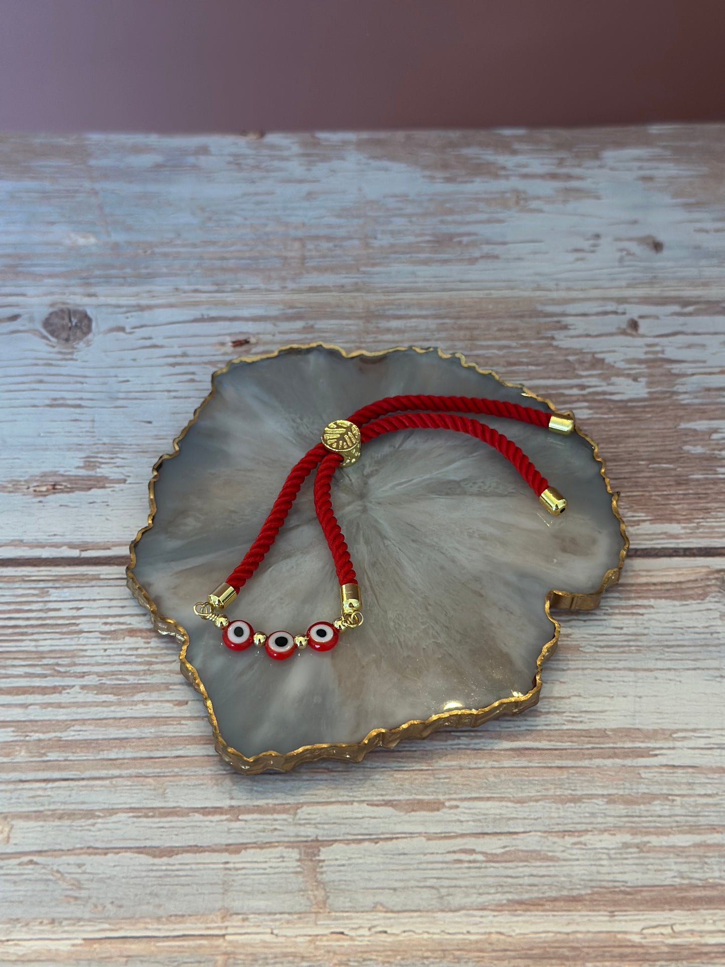 Pulseras en cordón roja con Cristales