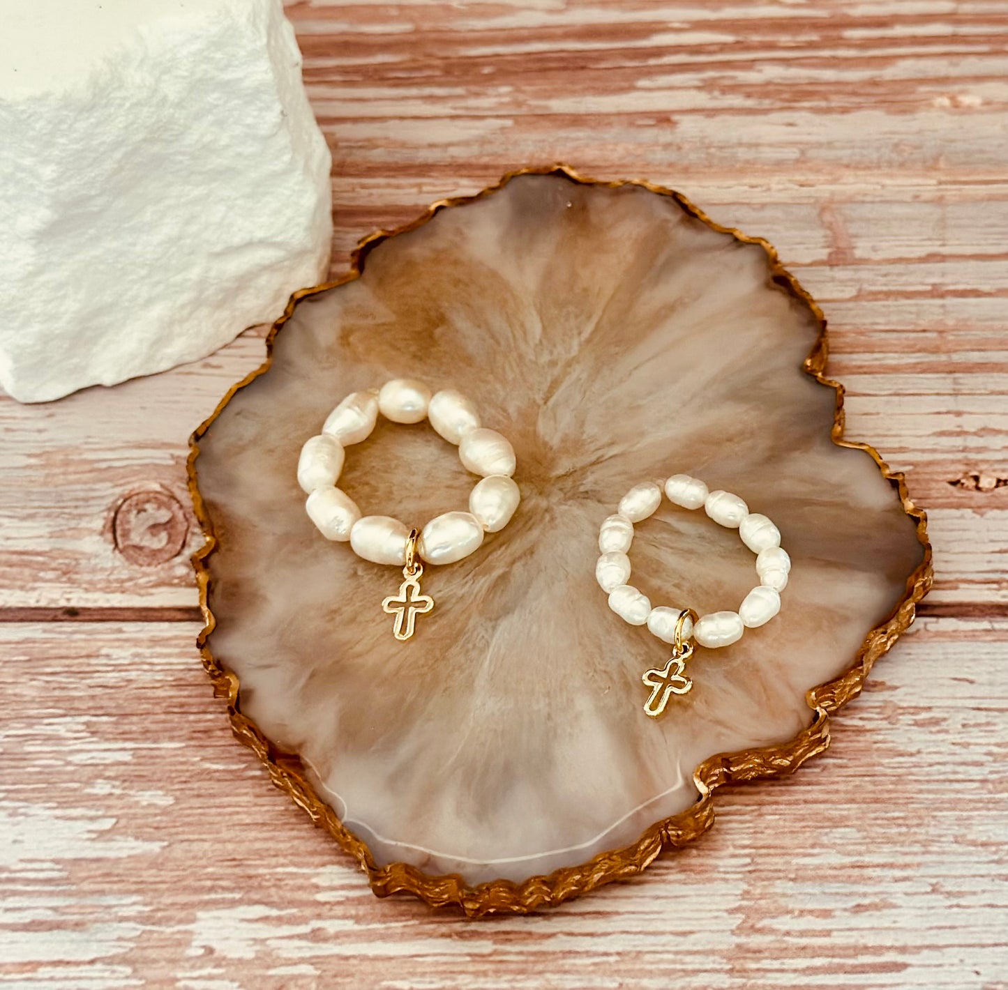 Anillos de Perlas Naturales