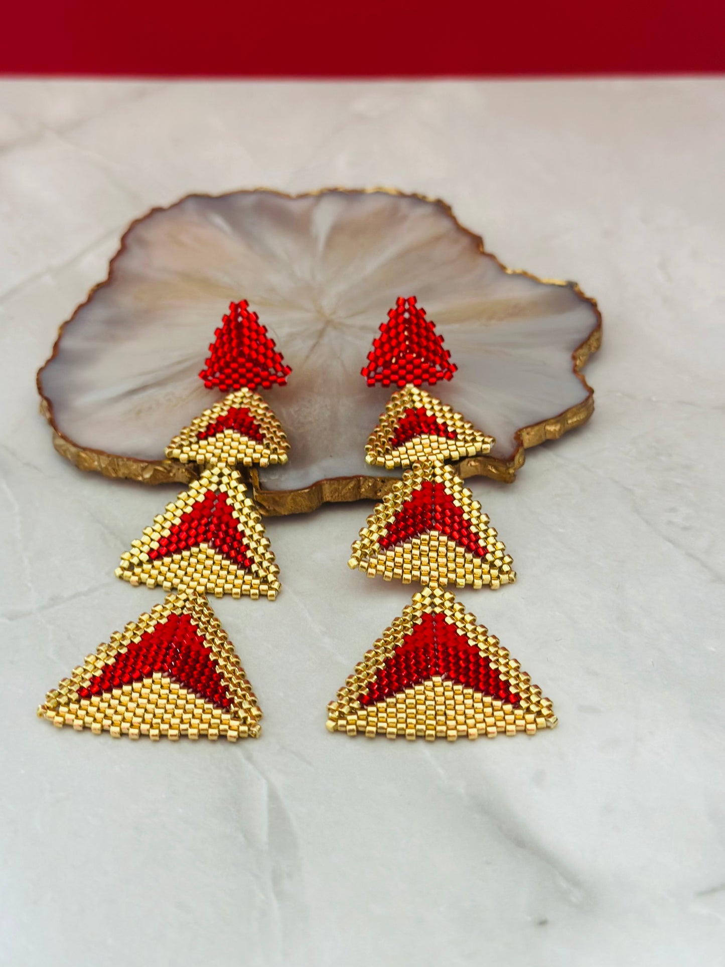 E- Aretes largos de Miyuki