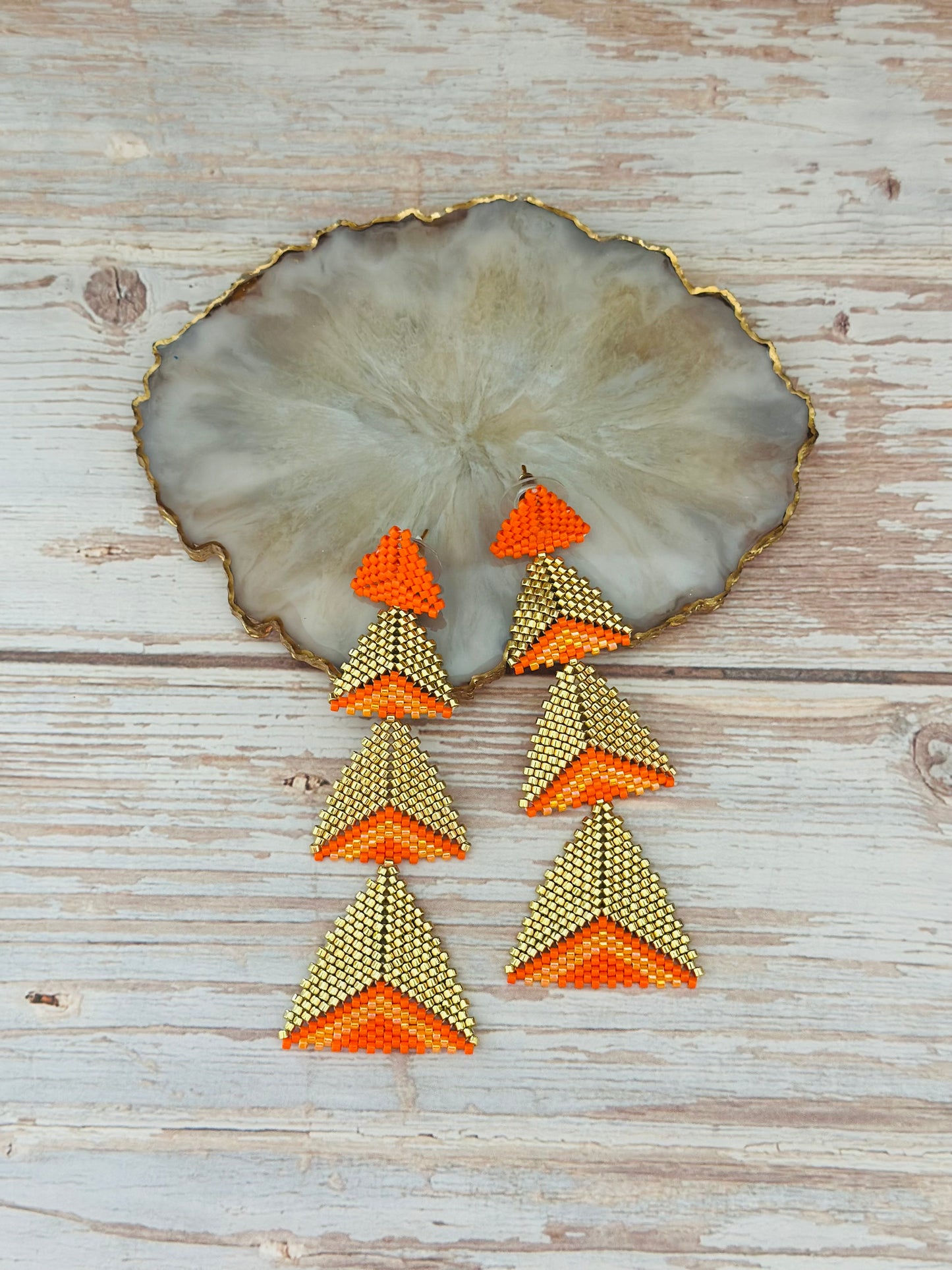 E- Aretes largos de Miyuki