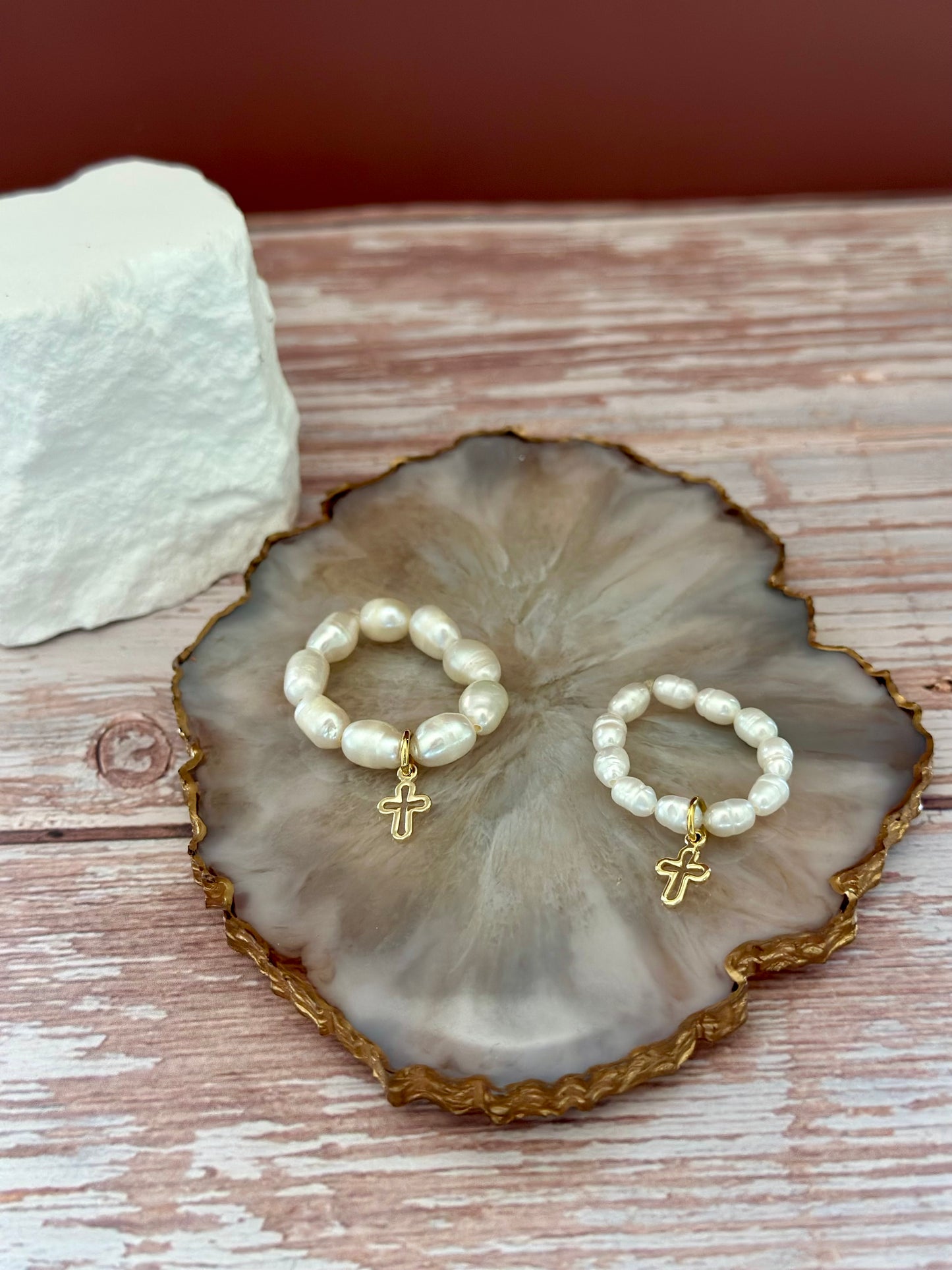 Anillos de Perlas Naturales