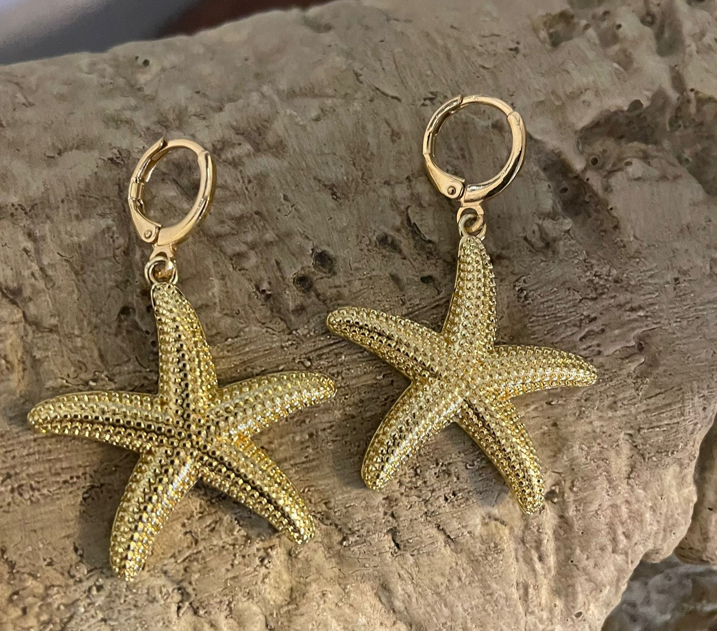 Aretes con baño de oro en forma de Estrella ⭐️