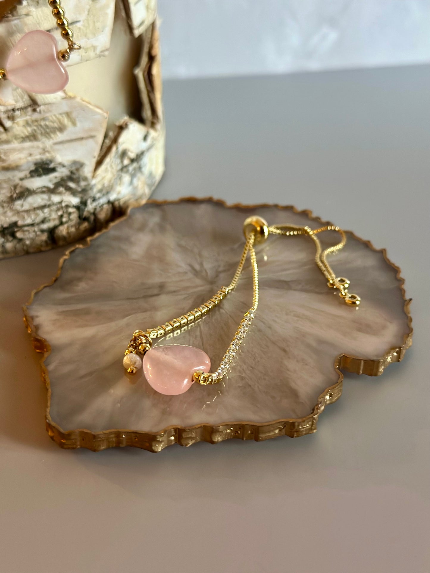 Pulseras en cadena con dijes de Corazones 🩷🧡