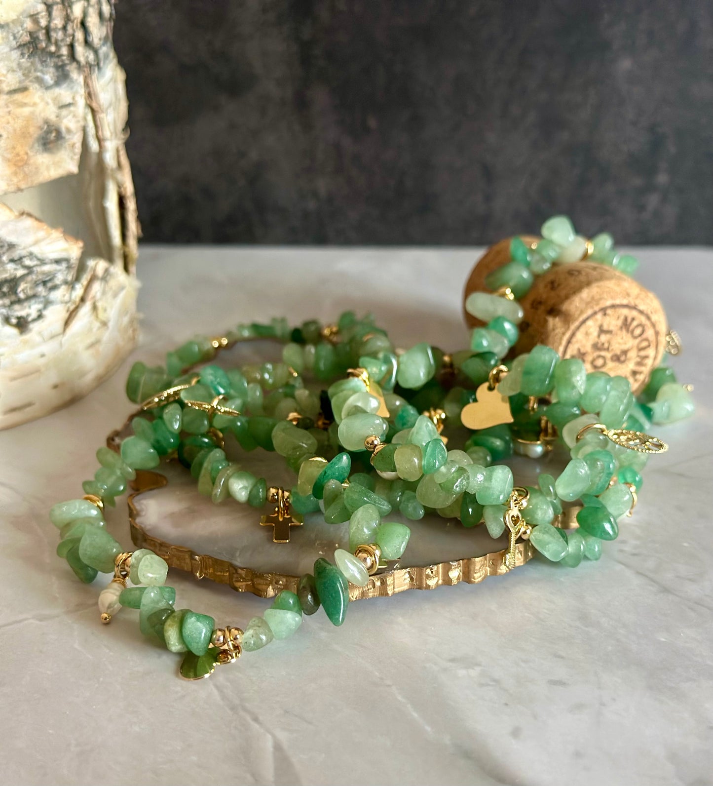 A- Pulseras de los deseos en Piedra Jade