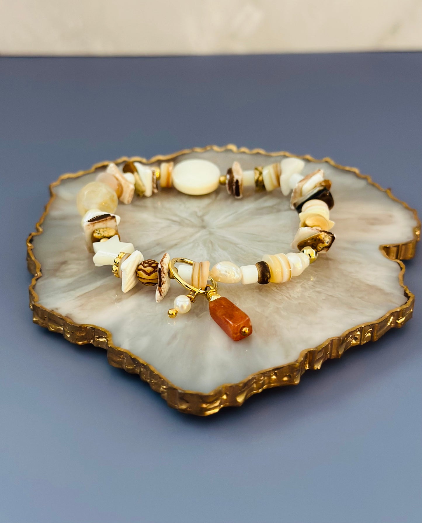 Pulseras de Perlas naturales y Ámbar