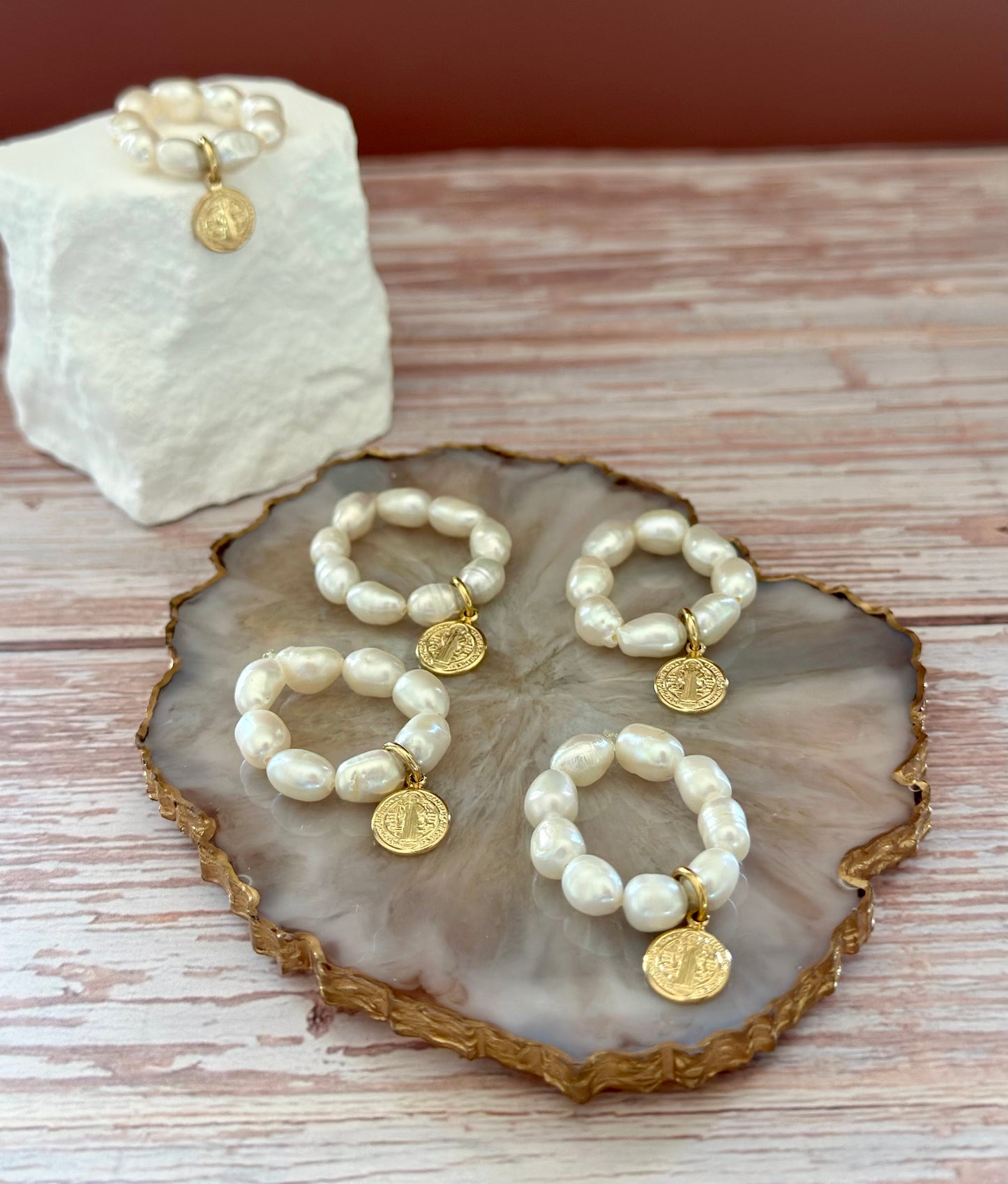 Anillos de Perlas Naturales
