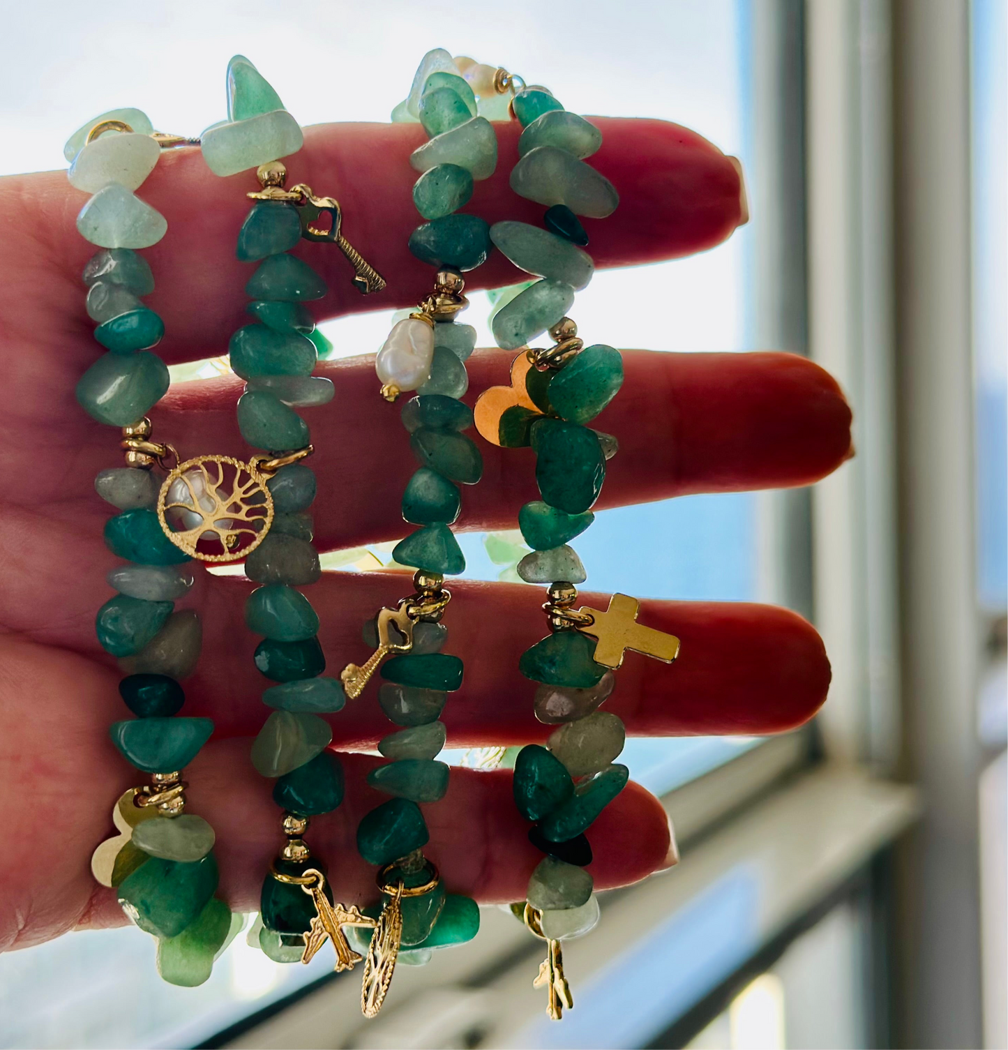 A- Pulseras de los deseos en Piedra Jade