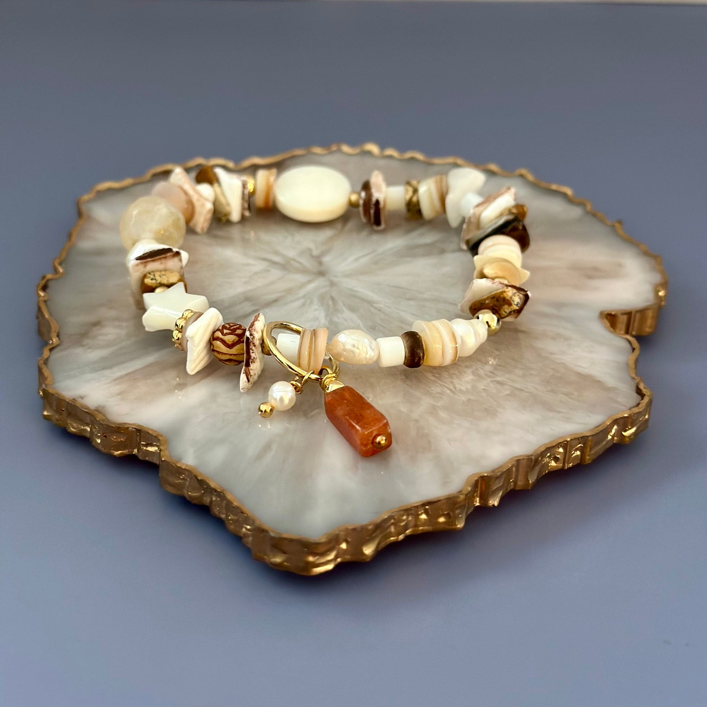 Pulseras de Perlas naturales y Ámbar