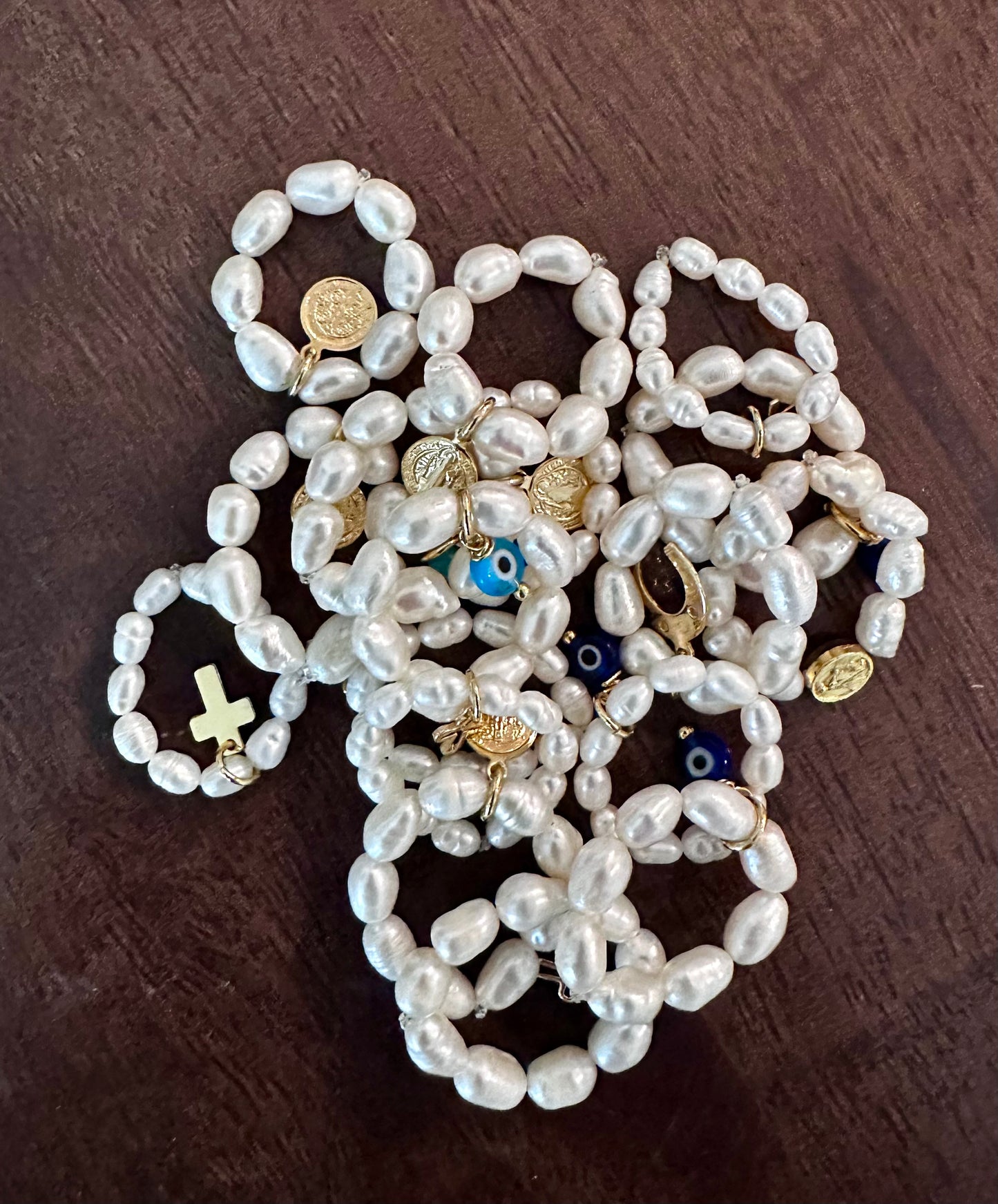 Anillos de Perlas Naturales