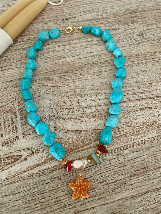 Collar de Piedras Turquesa 🩵