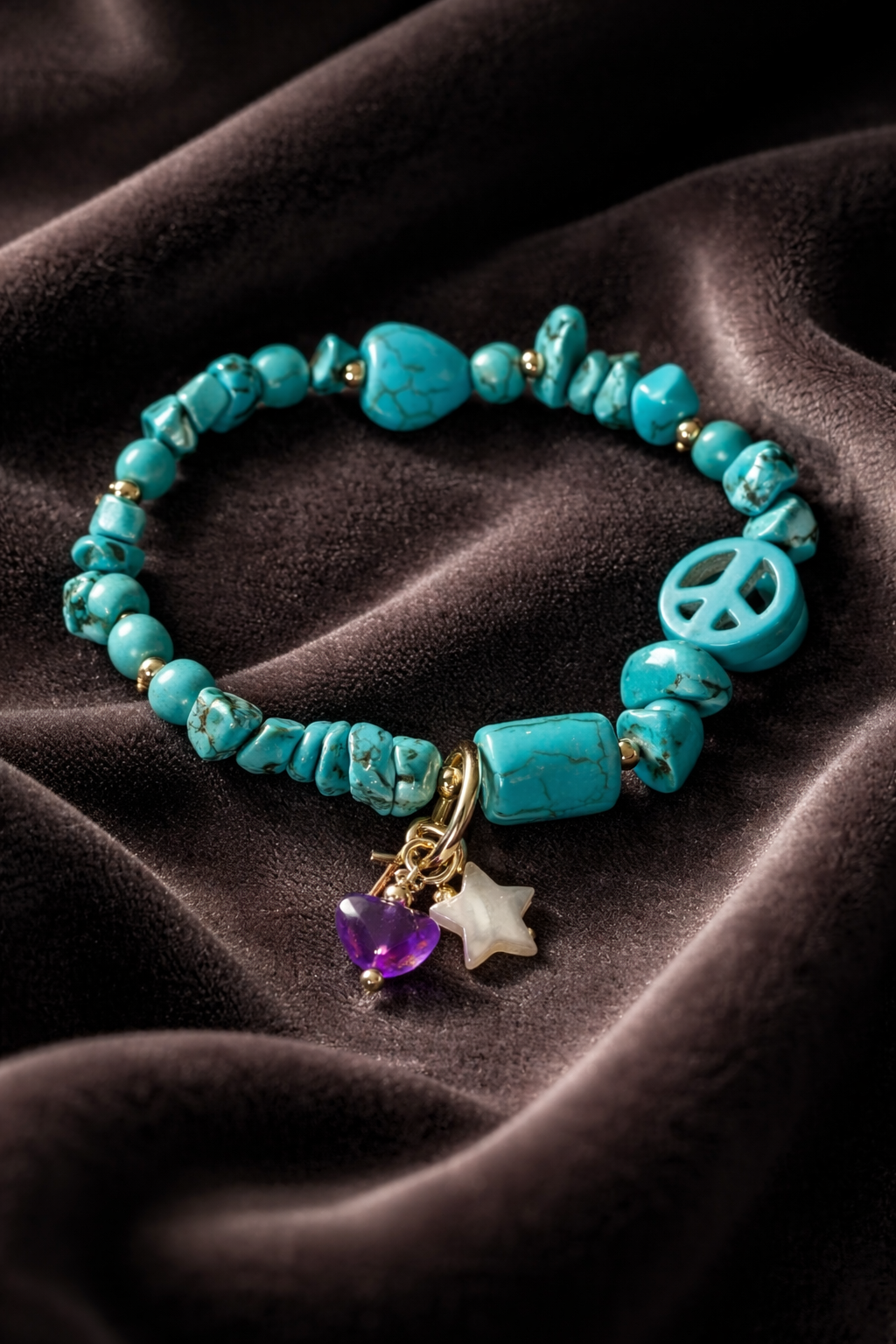 A Pulsera con piedras Turquesa