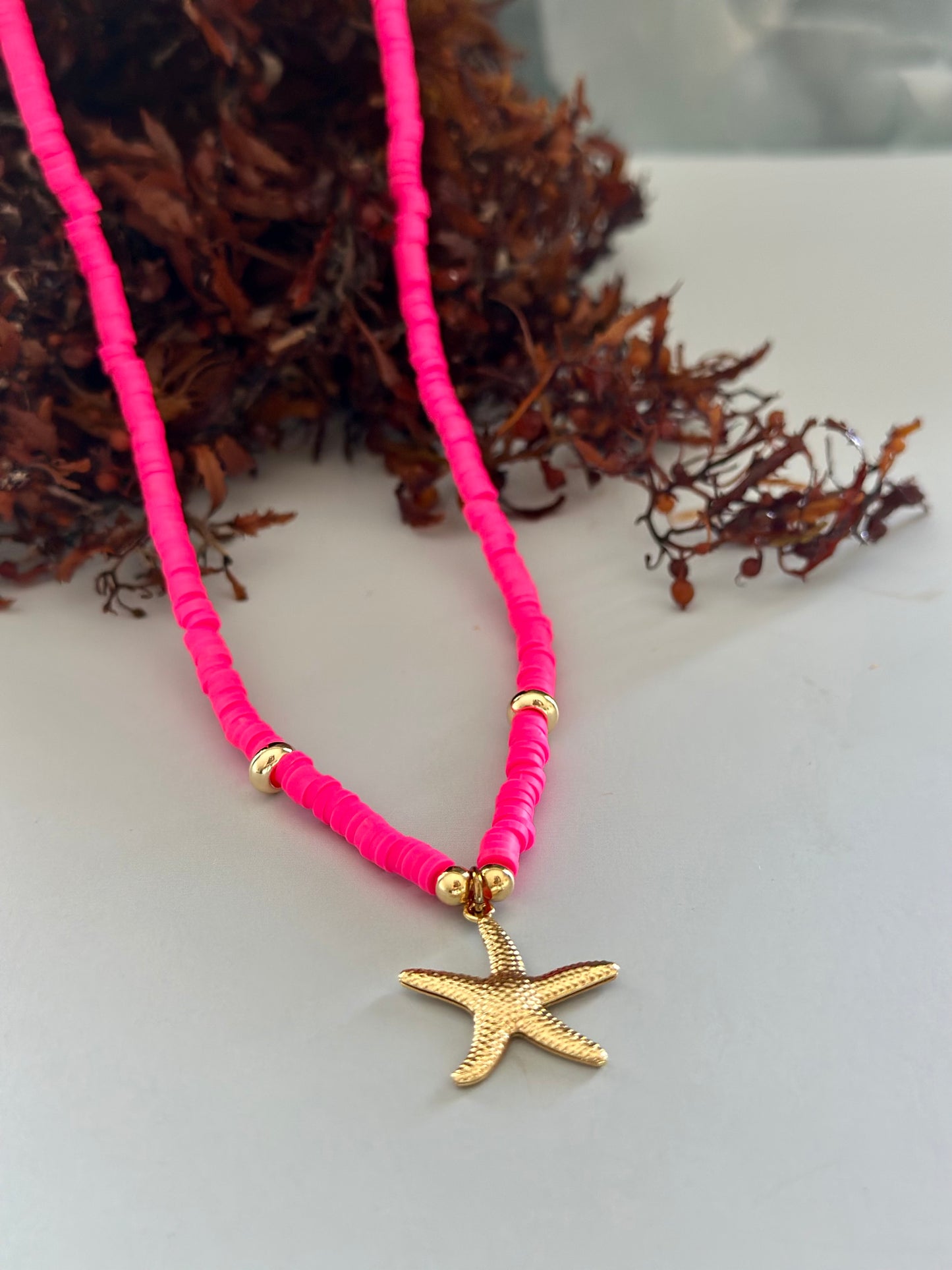 Collar de Fimo - Fuscia
