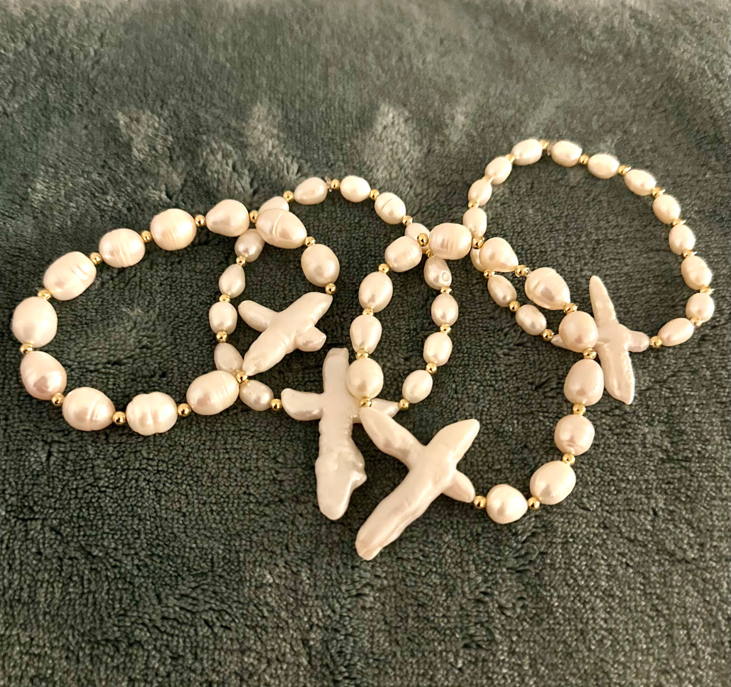 A Pulseras de Perlas naturales