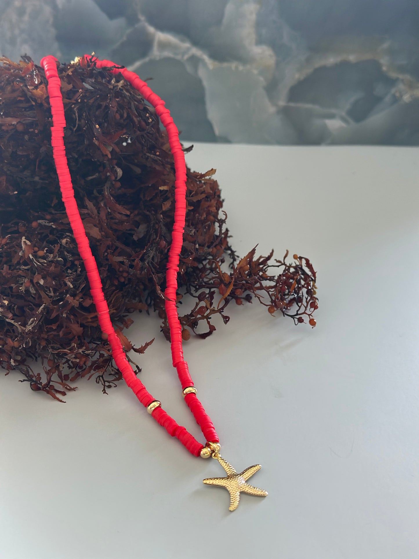 Collar de Fimo - Rojo