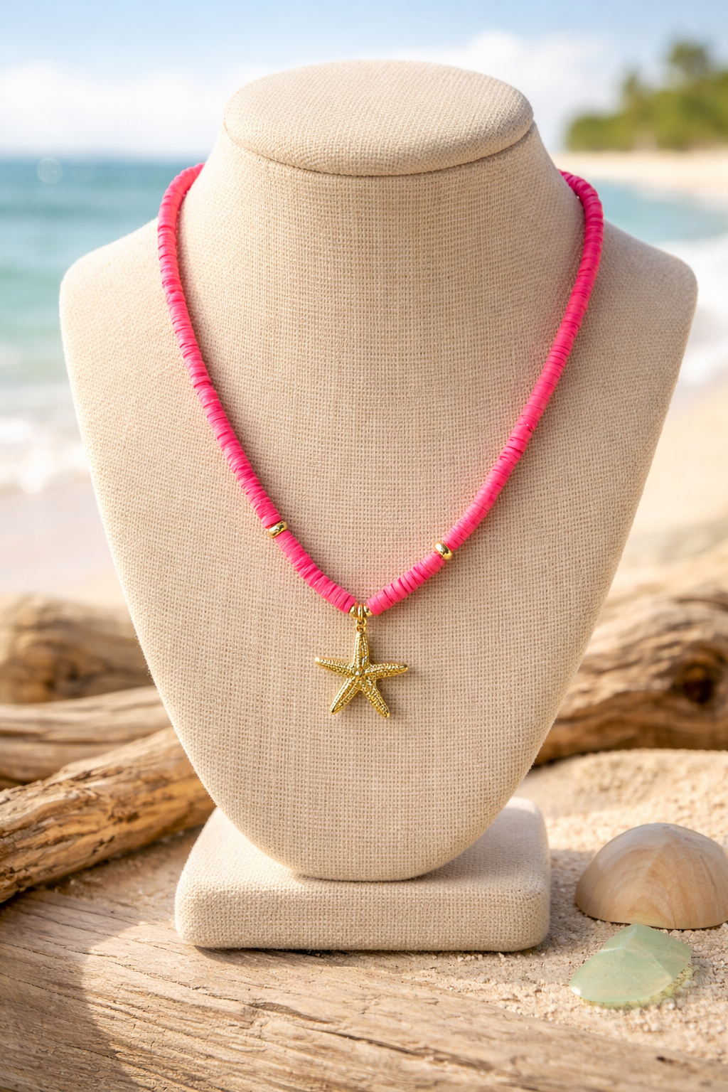 Collar de Fimo - Fuscia