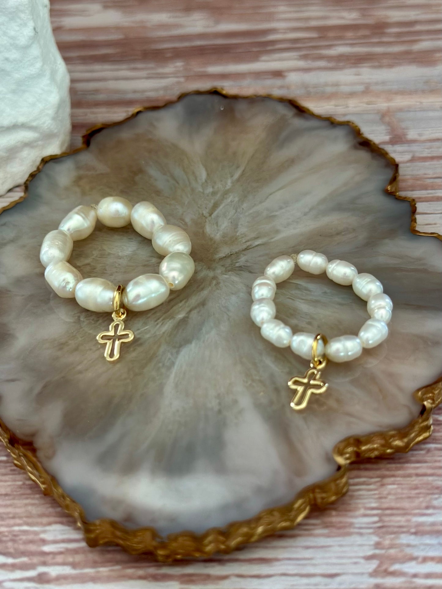 Anillos de Perlas Naturales