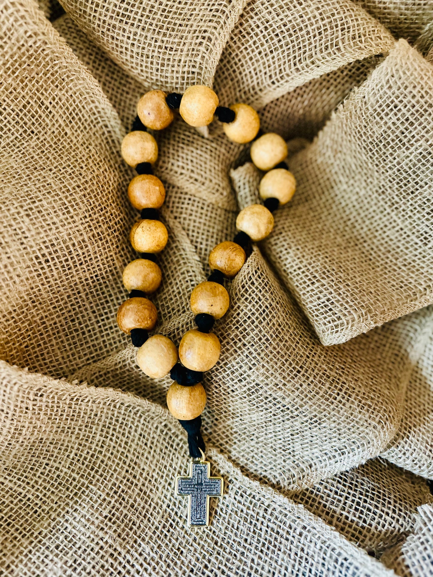 Bendición para el Hogar 🏡 en madera y mecatillo negro