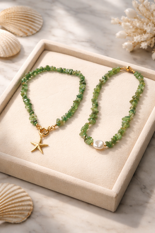 A Collar en Piedras Jade