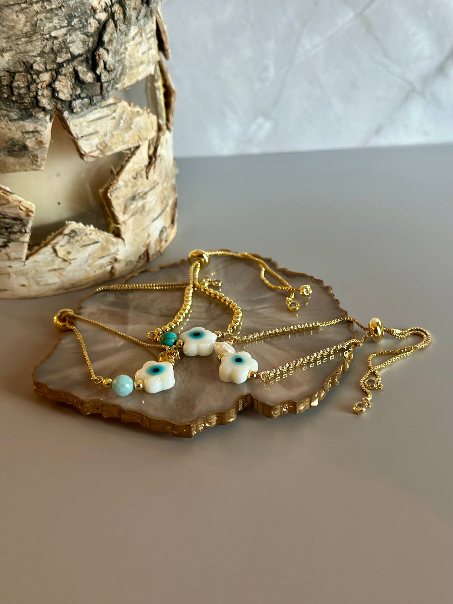 Pulseras en cadena con dije 🧿
