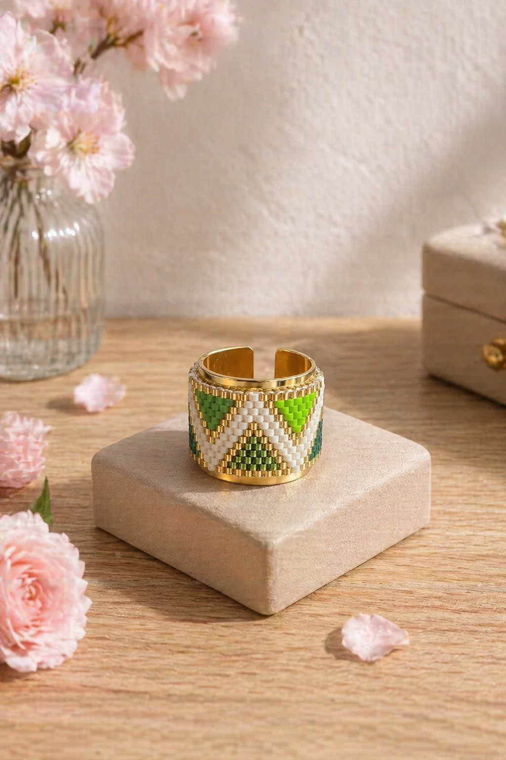 Anillo de Miyuki - Verde