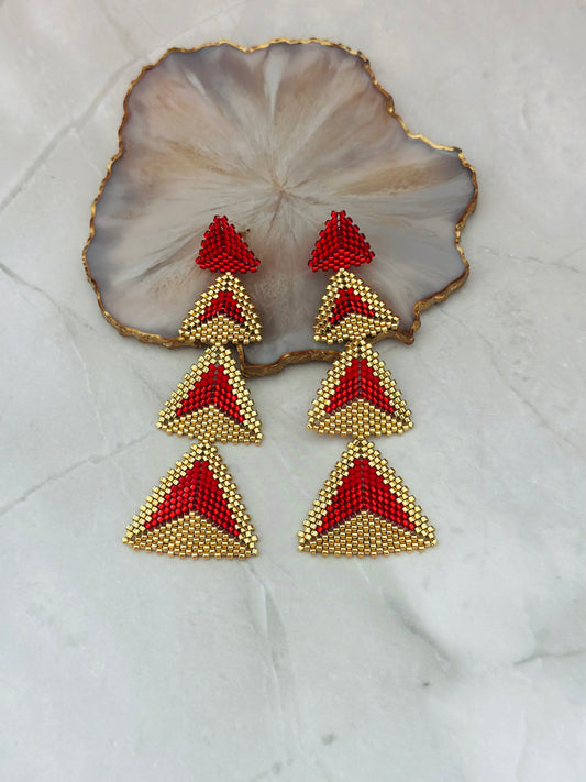 E- Aretes largos de Miyuki