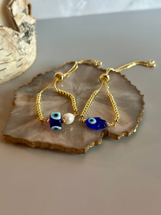 Pulseras en cadena con dije Ojo turco 🧿