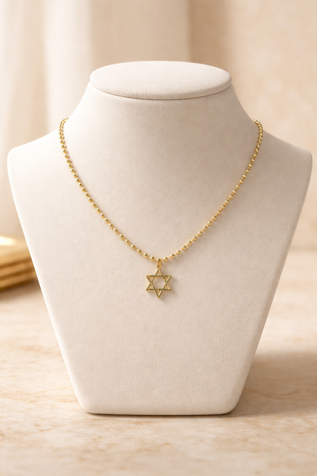 Cadena estilo militar con dije Estrella de David ✡️