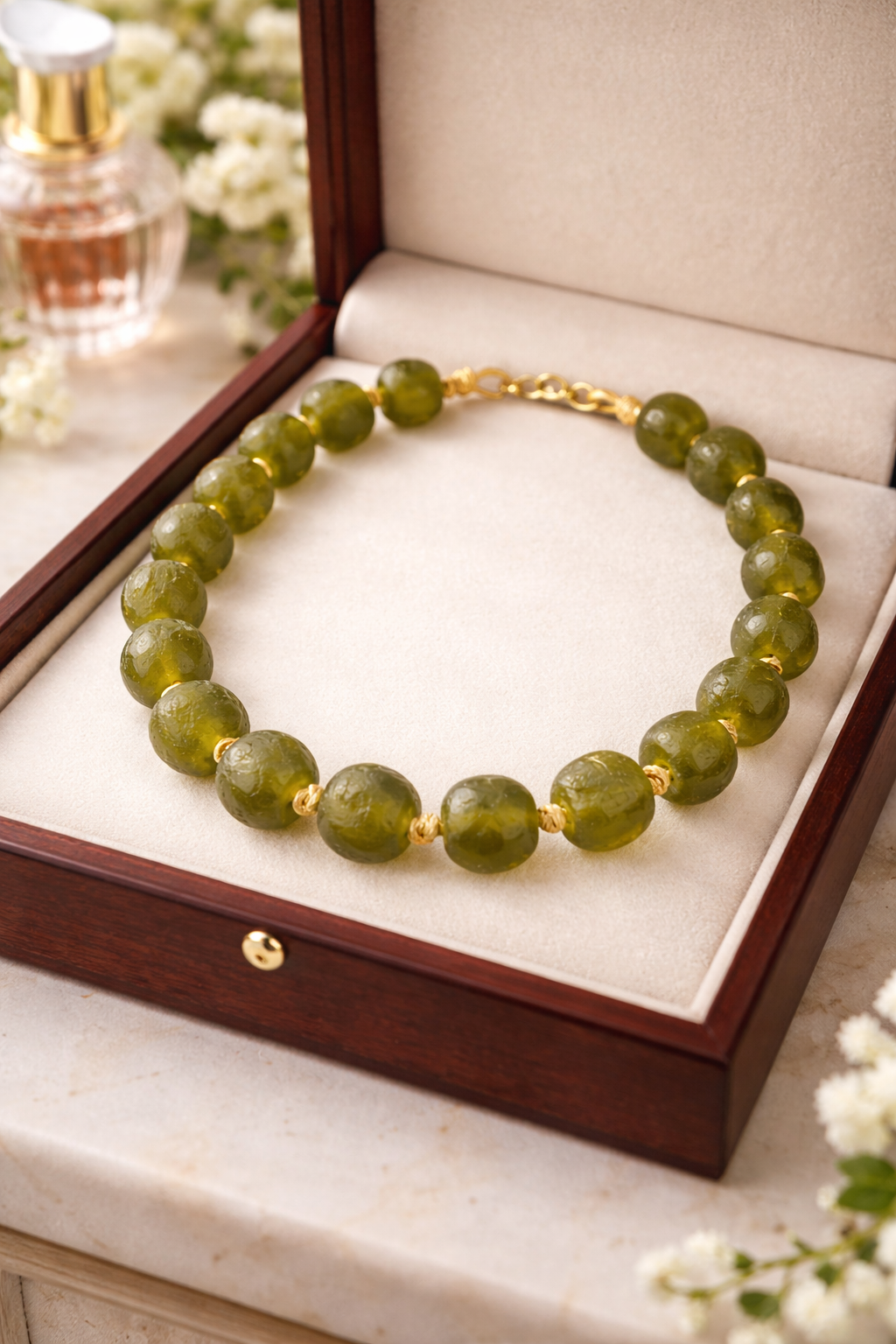 A Collar hecho con Vidrios Africanos