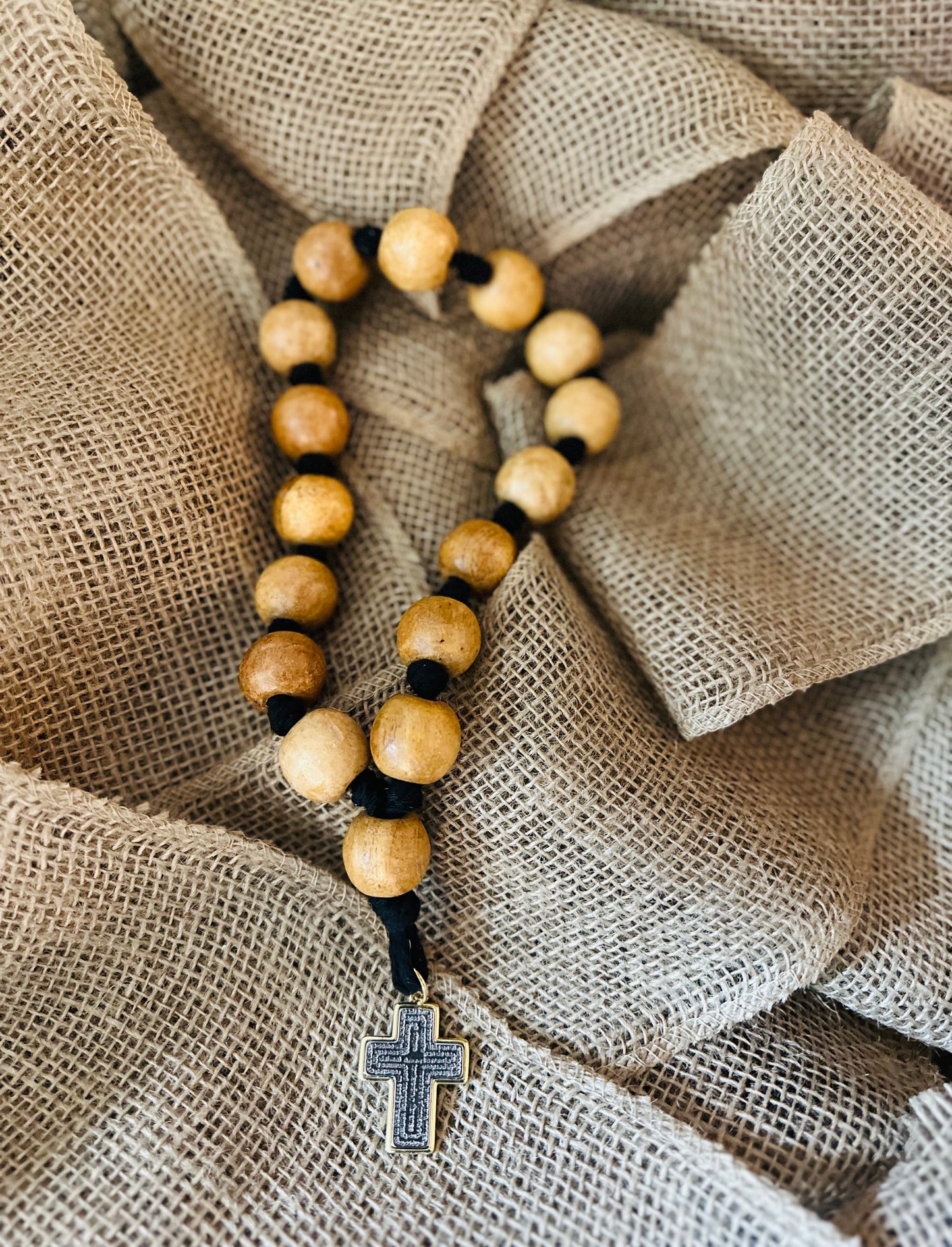 Bendición para el Hogar 🏡 en madera y mecatillo negro