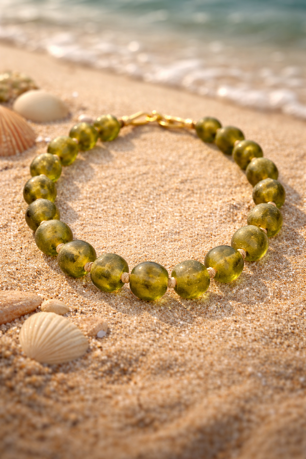 A Collar hecho con Vidrios Africanos