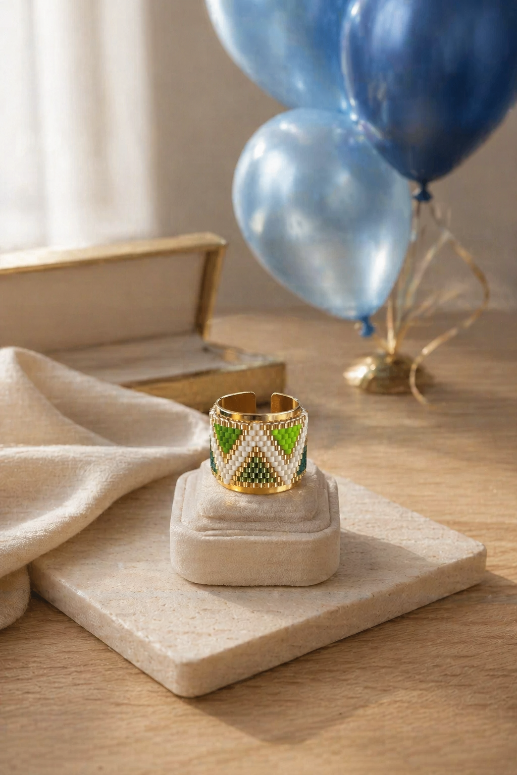 Anillo de Miyuki - Verde