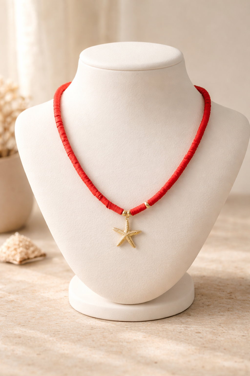 Collar de Fimo - Rojo