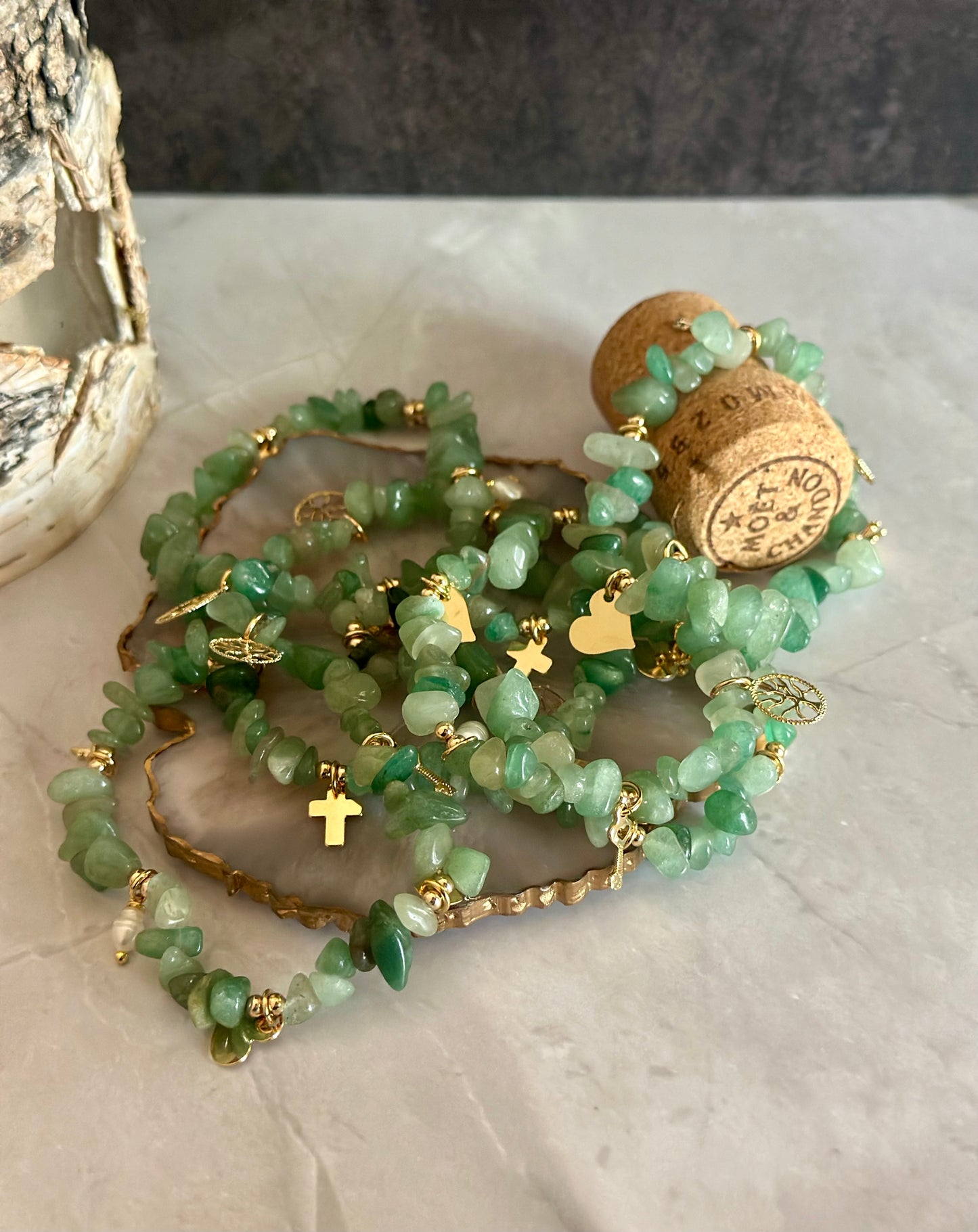 A- Pulseras de los deseos en Piedra Jade