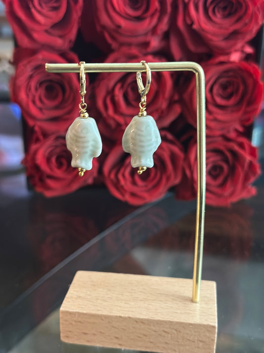 Aretes con Pez de cerámica