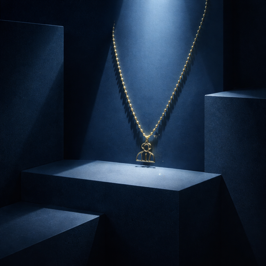 A Cadenas estilo militar con baño de oro 18k