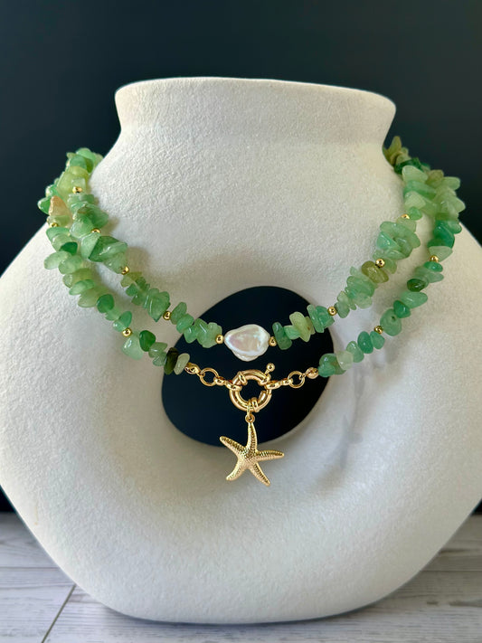 A- Collar en Piedras Jade