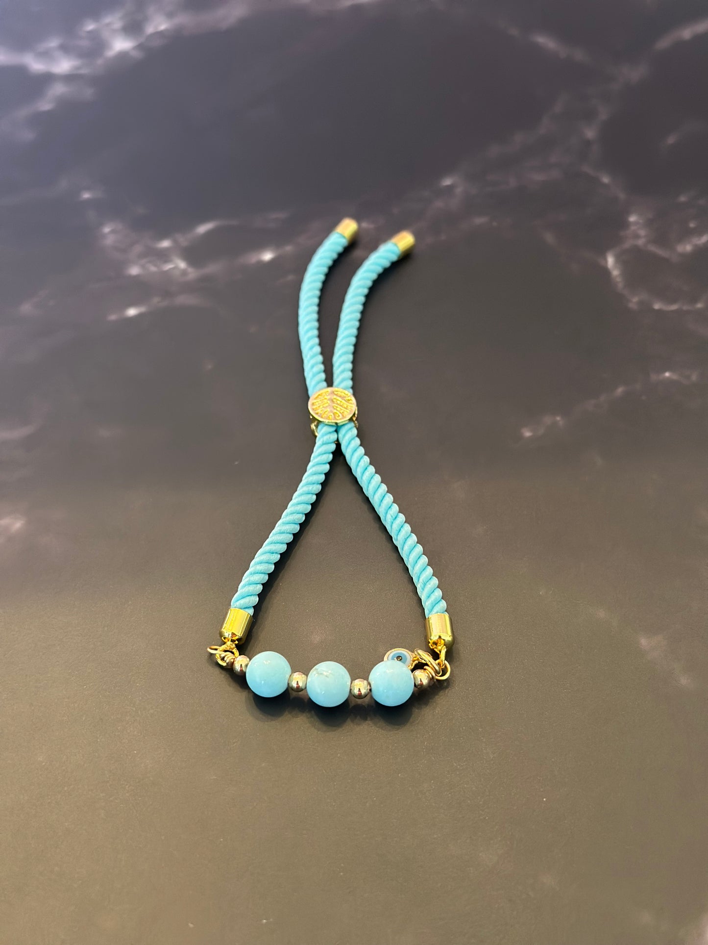 Pulseras en cordón Turquesa