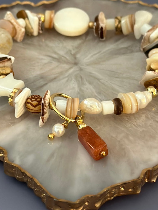 Pulseras de Perlas naturales y Ámbar